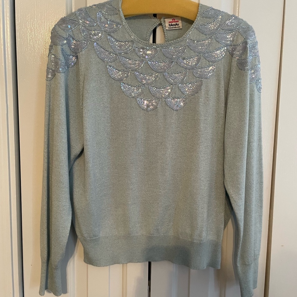 Bleyle-Vintage light blue Sweater with sequins